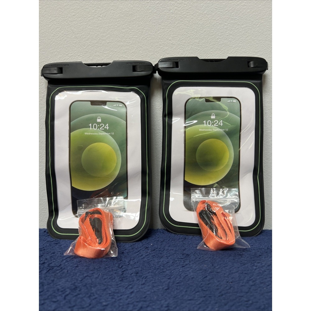 2 Pack Waterproof Phone Pouch Floating, Large Cell Phone Case, IPX8 Dry Bag with